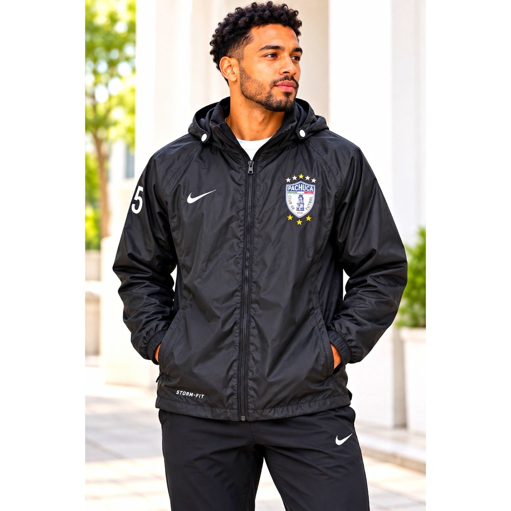 Nike Pachuca Soccer Storm-FIT Rain Jacket Black XL